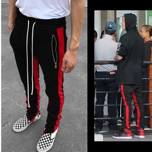 fear of god navy track pants